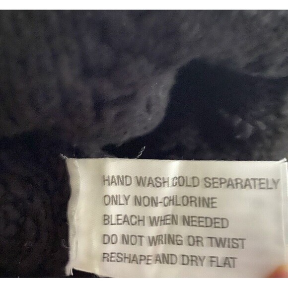 Robert Scott Sweater Sz XL Ski Black Blue Wool Blend Chunky Knit - Picture 6 of 6